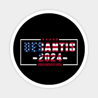 DeSantis 2024 Make America Florida Vintage Flag Magnet